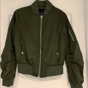 Army green bomber jacket